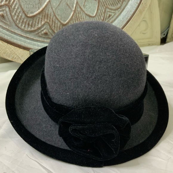 Arlin 100% Wool Gray & Black Bucket Hat - Picture 1 of 13